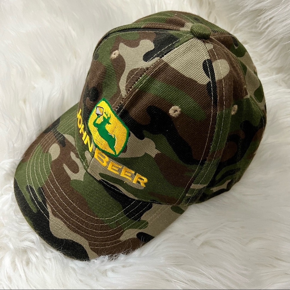 John Beer Deer Men's Camouflage Logo Stitch Baseball … Gem